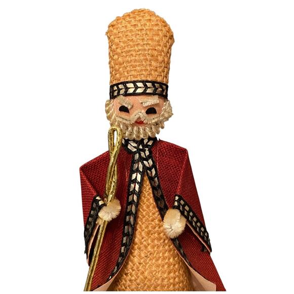 Three Kings Mid Century Modern Christmas Vintage Hand Made Nativity Set of Three - Picture 5 of 9